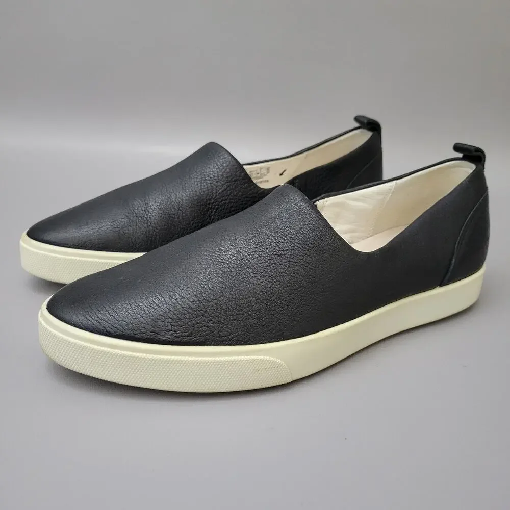 Ecco Shoes Womens 9 Gillian Slip On Black Casual Comfort Low Top Round Toe Flats